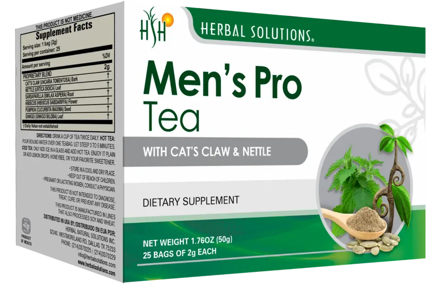 Diseño de empaque Men's Pro Tea
